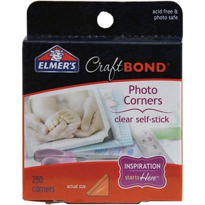 image:imageElmers CraftBond Photo Corners 250 Pieces Clear